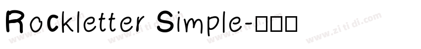 Rockletter Simple字体转换